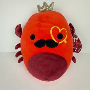 Squishmallows Georgios the Lobster with Mustache and Crown Valentine's Day NWT
